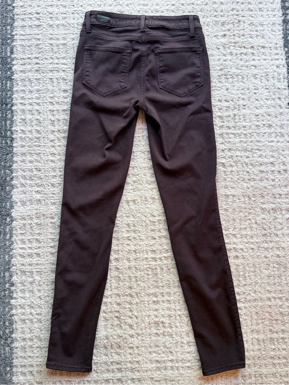 PAIGE $189 Verdugo Ultra Skinny Jeans in Dark Wine 25 - Picture 4 of 8